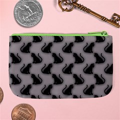 Black Cats On Gray Large Coin Purse from ArtsNow.com Back