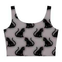 Black Cats On Gray Midi Sleeveless Dress from ArtsNow.com Top Back