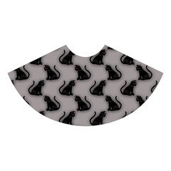 Black Cats On Gray Midi Sleeveless Dress from ArtsNow.com Skirt Front