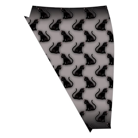 Black Cats On Gray Midi Wrap Pencil Skirt from ArtsNow.com Front Left