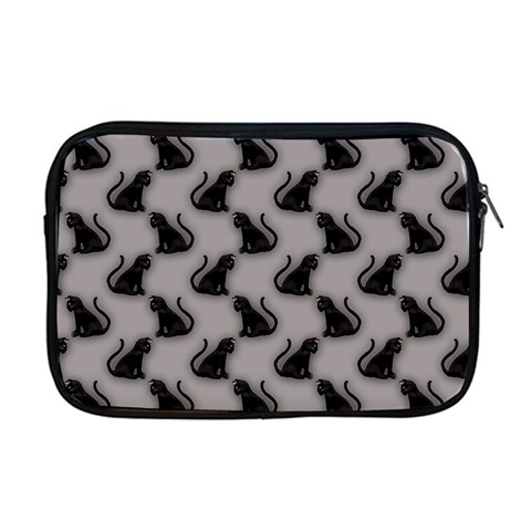 Black Cats On Gray Apple MacBook Pro 17  Zipper Case from ArtsNow.com Front