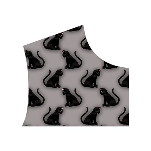 Black Cats On Gray Women s Button Up Vest from ArtsNow.com Top Right