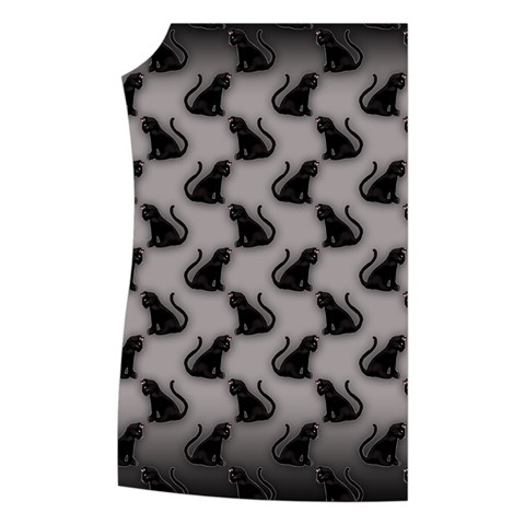 Black Cats On Gray Women s Button Up Vest from ArtsNow.com Front Right