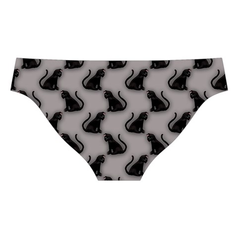 Black Cats On Gray Cross Back Hipster Bikini Set from ArtsNow.com Back Under