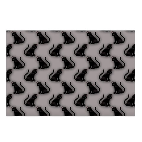 Black Cats On Gray Waist Pouch (Small) from ArtsNow.com Loop