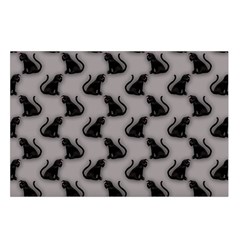 Black Cats On Gray Waist Pouch (Small) from ArtsNow.com Loop