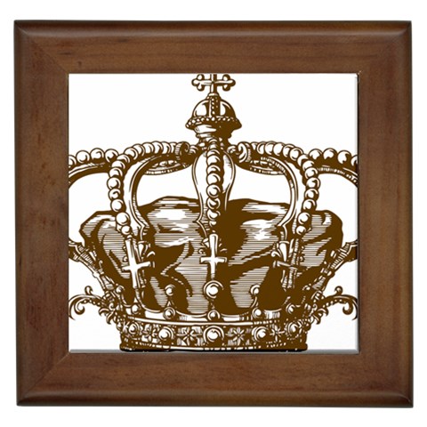 Crown001_brown Framed Tile from ArtsNow.com Front