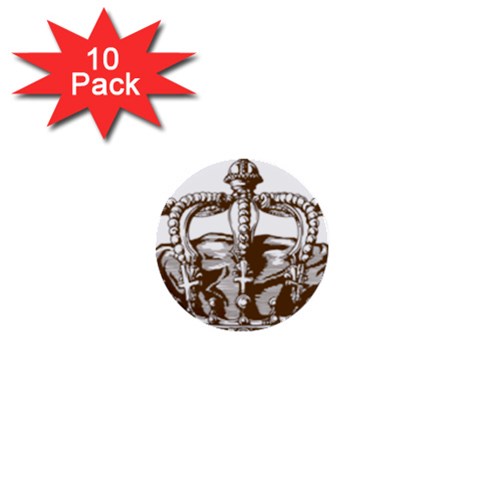 Crown001_brown 1  Mini Button (10 pack)  from ArtsNow.com Front