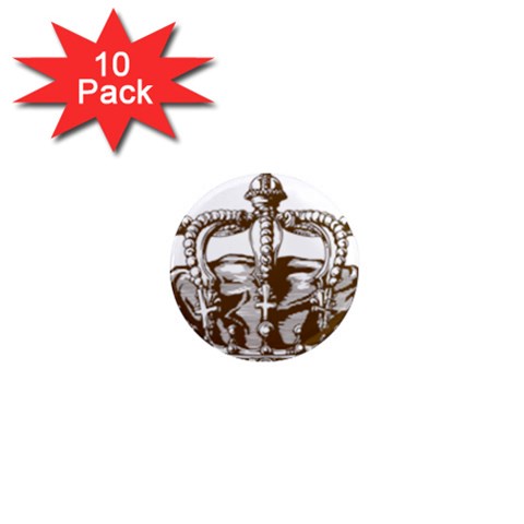 Crown001_brown 1  Mini Magnet (10 pack)  from ArtsNow.com Front