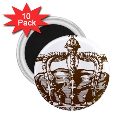 Crown001_brown 2.25  Magnet (10 pack) from ArtsNow.com Front