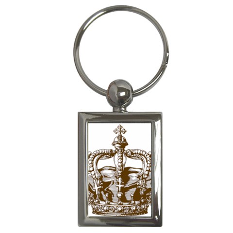 Crown001_brown Key Chain (Rectangle) from ArtsNow.com Front