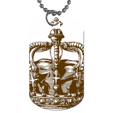 Crown001_brown Dog Tag (One Side) from ArtsNow.com Front