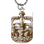 Crown001_brown Dog Tag (One Side)