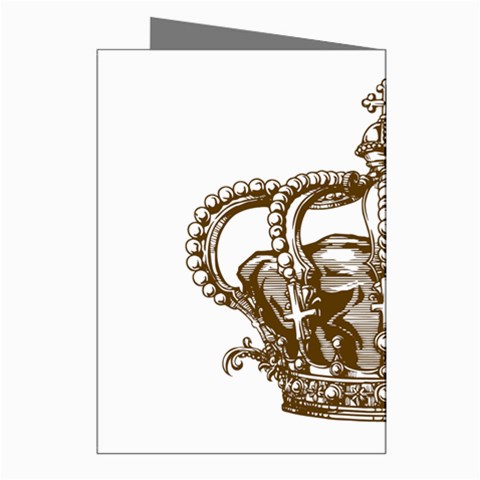 Crown001_brown Greeting Cards (Pkg of 8) from ArtsNow.com Right