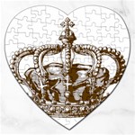 Crown001_brown Jigsaw Puzzle (Heart)