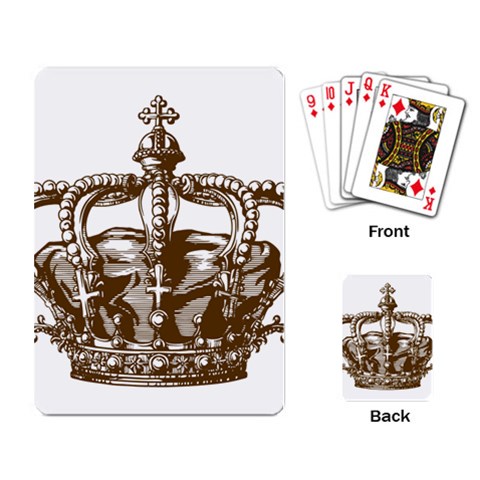 Crown001_brown Playing Cards Single Design from ArtsNow.com Back