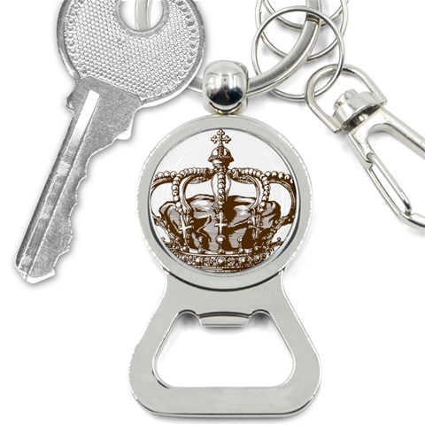 Crown001_brown Bottle Opener Key Chain from ArtsNow.com Front