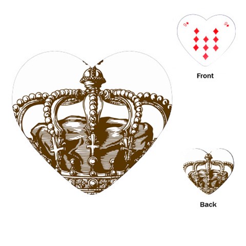 Crown001_brown Playing Cards (Heart) from ArtsNow.com Front