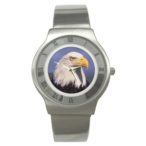 Bald Eagle Stainless Steel Watch from ArtsNow.com Front