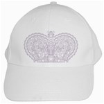 Crown008_purple White Cap