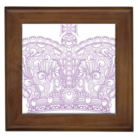 Crown008_purple Framed Tile from ArtsNow.com Front