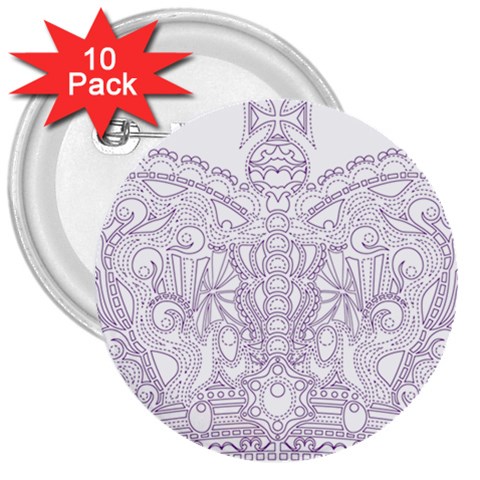 Crown008_purple 3  Button (10 pack) from ArtsNow.com Front