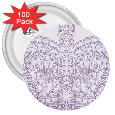 Crown008_purple 3  Button (100 pack) from ArtsNow.com Front