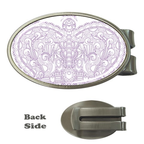 Crown008_purple Money Clip (Oval) from ArtsNow.com Front