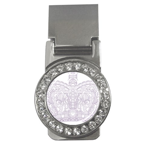 Crown008_purple Money Clip (CZ) from ArtsNow.com Front