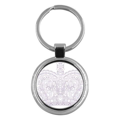 Crown008_purple Key Chain (Round) from ArtsNow.com Front