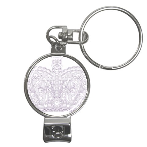 Crown008_purple Nail Clippers Key Chain from ArtsNow.com Front