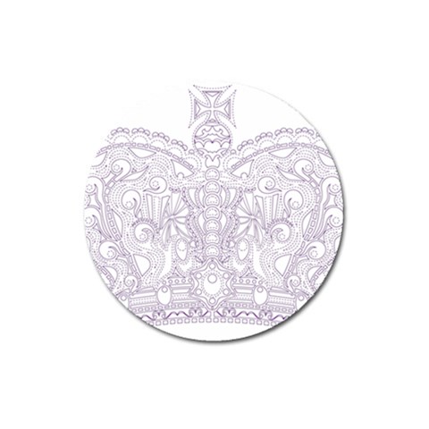 Crown008_purple Magnet 3  (Round) from ArtsNow.com Front