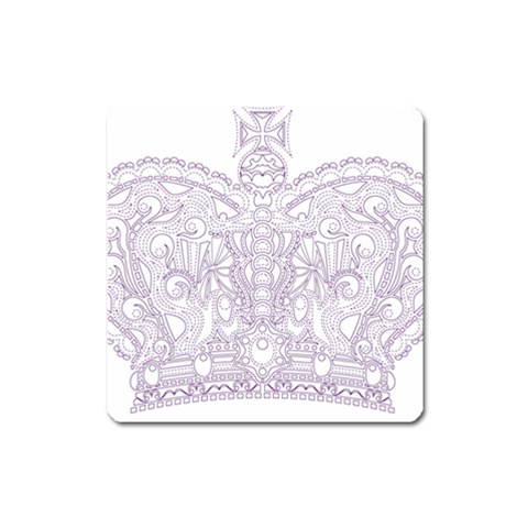 Crown008_purple Magnet (Square) from ArtsNow.com Front