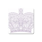 Crown008_purple Magnet (Square)