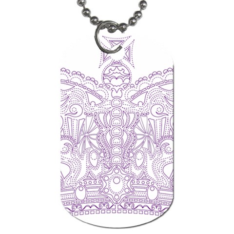 Crown008_purple Dog Tag (One Side) from ArtsNow.com Front