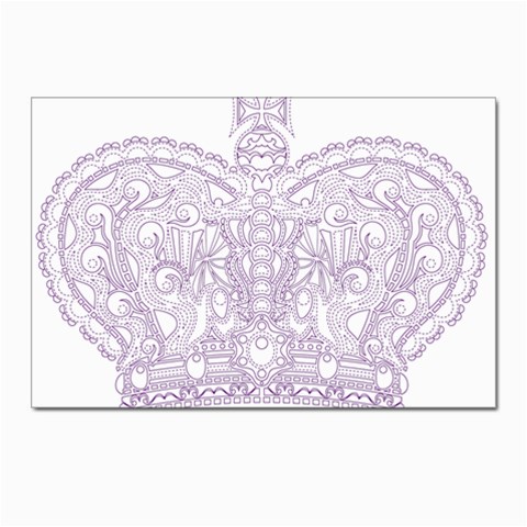 Crown008_purple Postcards 5  x 7  (Pkg of 10) from ArtsNow.com Front