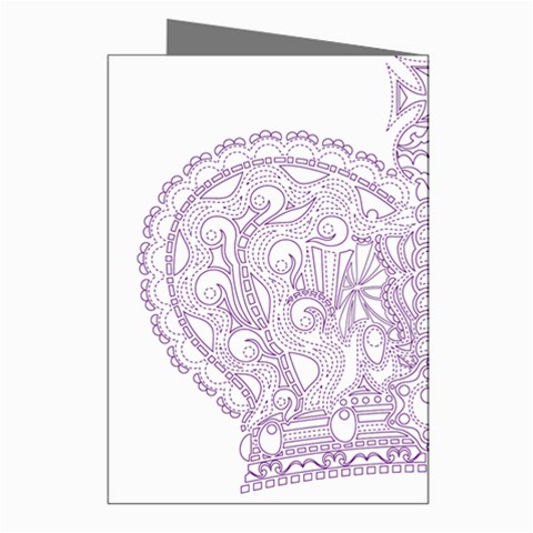 Crown008_purple Greeting Cards (Pkg of 8) from ArtsNow.com Right