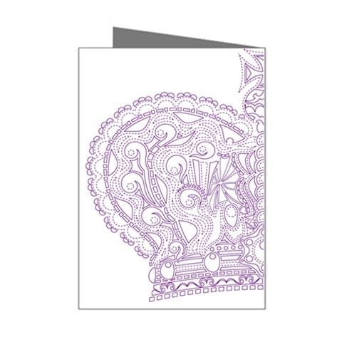 Crown008_purple Mini Greeting Card from ArtsNow.com Right