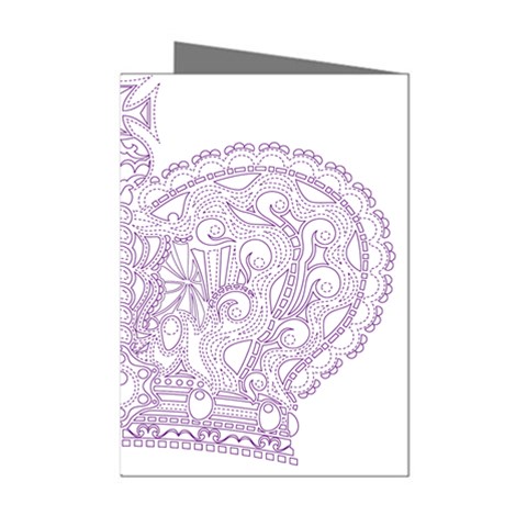 Crown008_purple Mini Greeting Cards (Pkg of 8) from ArtsNow.com Left