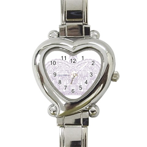 Crown008_purple Heart Italian Charm Watch from ArtsNow.com Front