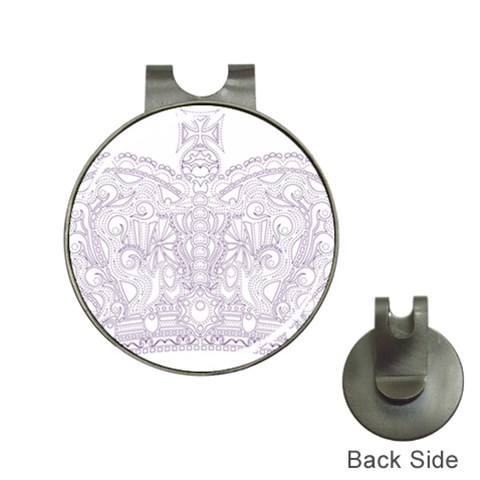 Crown008_purple Golf Ball Marker Hat Clip from ArtsNow.com Front