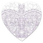 Crown008_purple Jigsaw Puzzle (Heart)