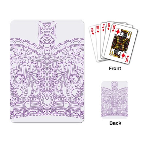 Crown008_purple Playing Cards Single Design from ArtsNow.com Back