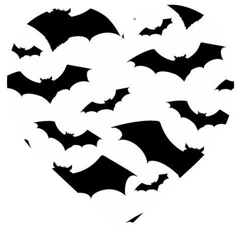 Deathrock Bats Wooden Puzzle Heart from ArtsNow.com Front