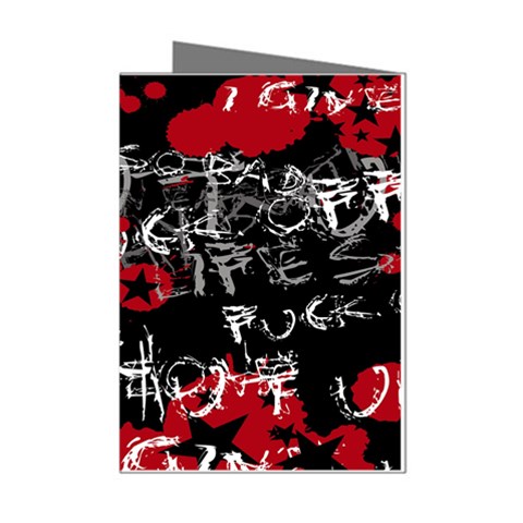 Emo Graffiti Mini Greeting Cards (Pkg of 8) from ArtsNow.com Left