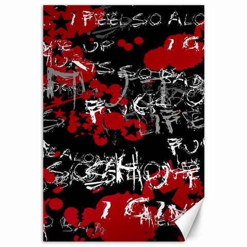 Emo Graffiti Canvas 12  x 18  from ArtsNow.com 11.88 x17.36  Canvas - 1