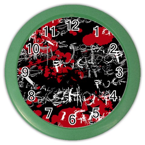 Emo Graffiti Color Wall Clock from ArtsNow.com Front