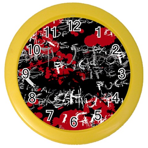 Emo Graffiti Color Wall Clock from ArtsNow.com Front