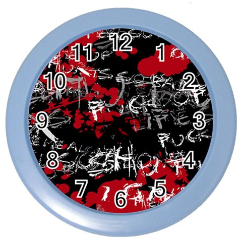 Emo Graffiti Color Wall Clock from ArtsNow.com Front