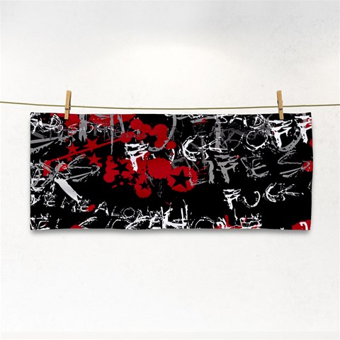 Emo Graffiti Hand Towel from ArtsNow.com Front